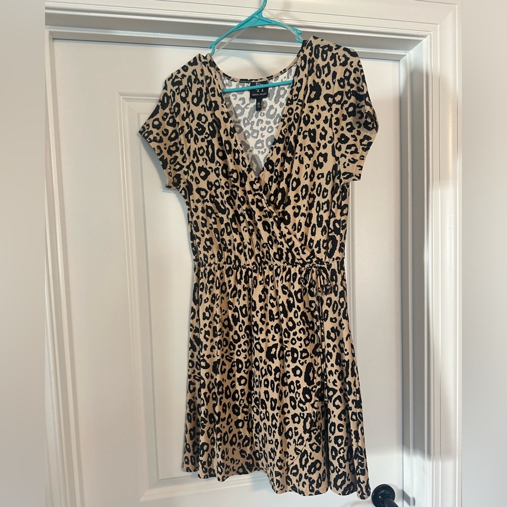 Leopard wrap dress
